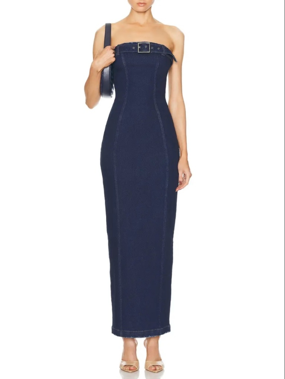 SER.O.YA 'Aaliyah' Dress in Deep Sea Denim (NWT)